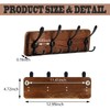 Rustic Wall Mounted Coat Rack, Solid Wood Plank Wall Coat