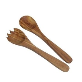 Naturally Med - Olive Wood Salad Servers - 8 inch by Naturally Med
