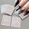 30 Sheets Lace Nail Stickers Rose Gold Nail Stickers Flower