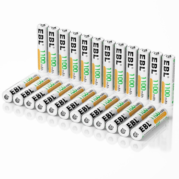 EBL AAA Rechargeable Batteries 24 Counts, Ni-MH Rechargeable AAA Batteries