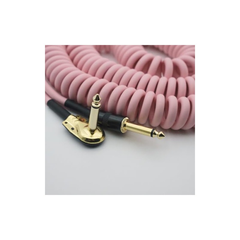 Aestivate Guitar Cable, Coiled Design (20ft-Pink)