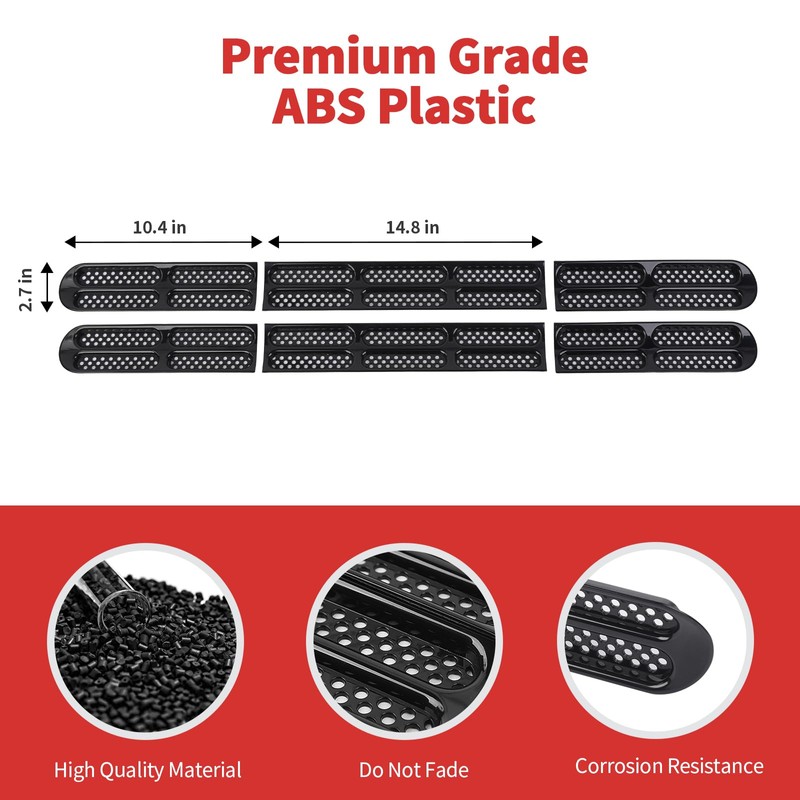 SQQP Front Grill Insert Mesh Grille Inserts Cover Kit 6Pcs