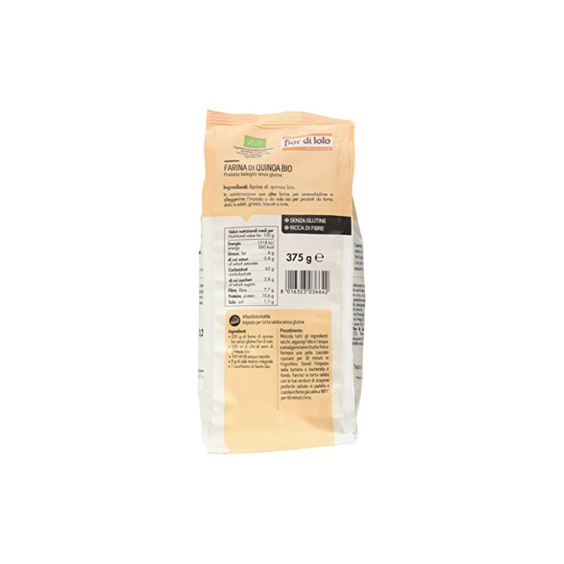 Fior di Loto Farina di Quinoa senza Glutine, 375g