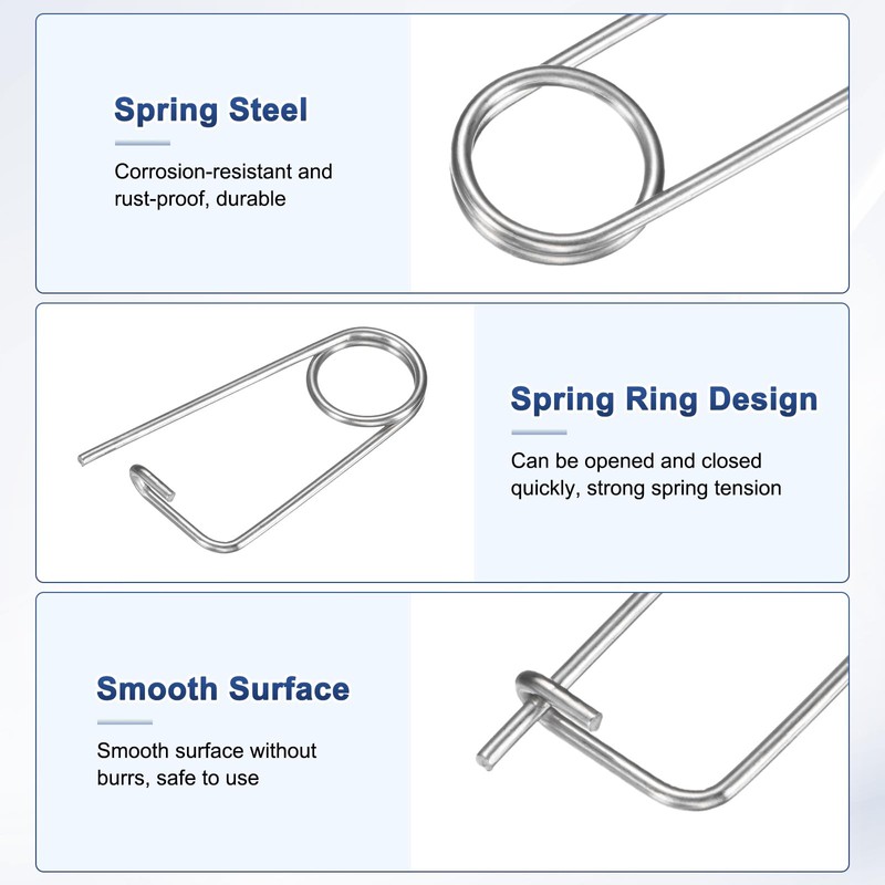 M METERXITY 8-Pack Brooch Shape Cotter Safety Pin, 2x29mm Stainless