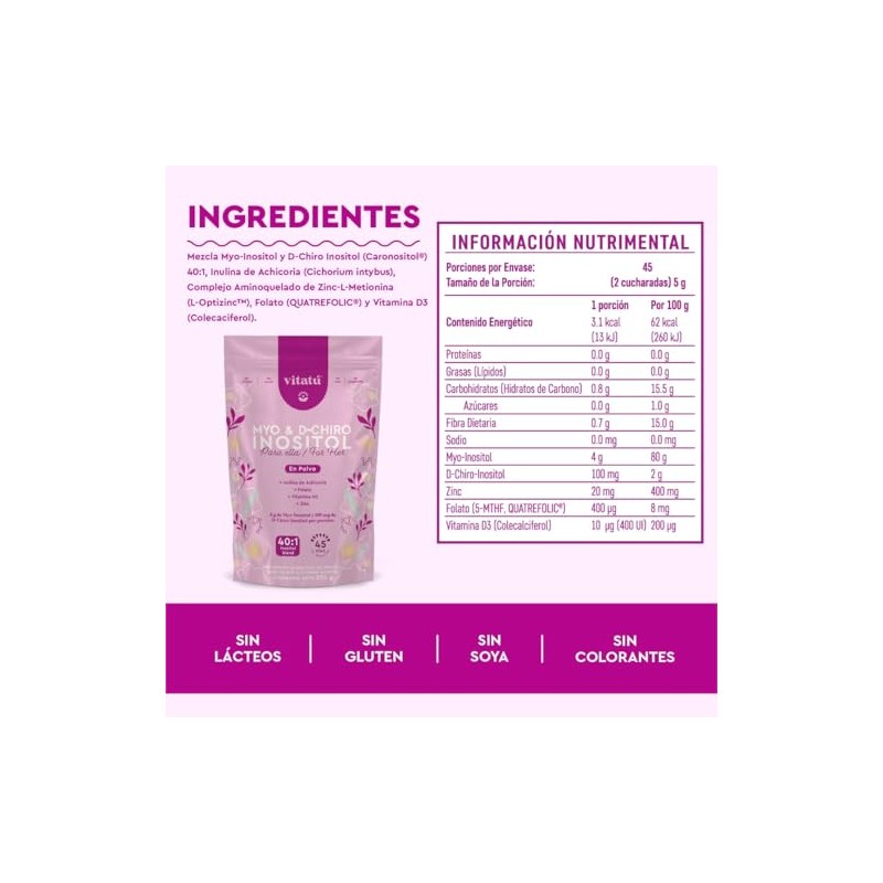 VITATÚ VITALICIOUS NUTRITION - Kit para ella Plus | Inositol+Femsential+Ovalance