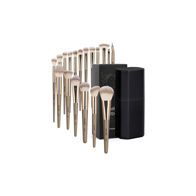 18 Set De Brochas Para Maquillaje Profesional estuche caja Color