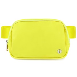 Sienien Belt Bag For Women Girls Kids Fanny Pack Crossbody Bag Fashionable Waist Packs With Adjustable Strap Waterproof For Travel Walking Running Hiking Neon Yellow