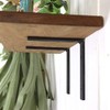 Brackets, L Shape, Angle, Iron Shelves, Black, Set of 2,