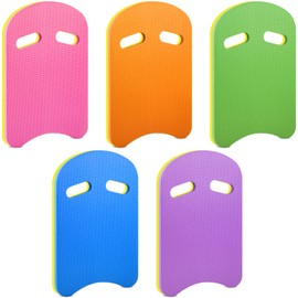 Kickboard Swimming Training Kick Board U Design Summer Aid Float Equipment EVA Foam with Integrated Hole Handle for Water Pool Accessories(Bright Colors,5 Pcs) | Woanger