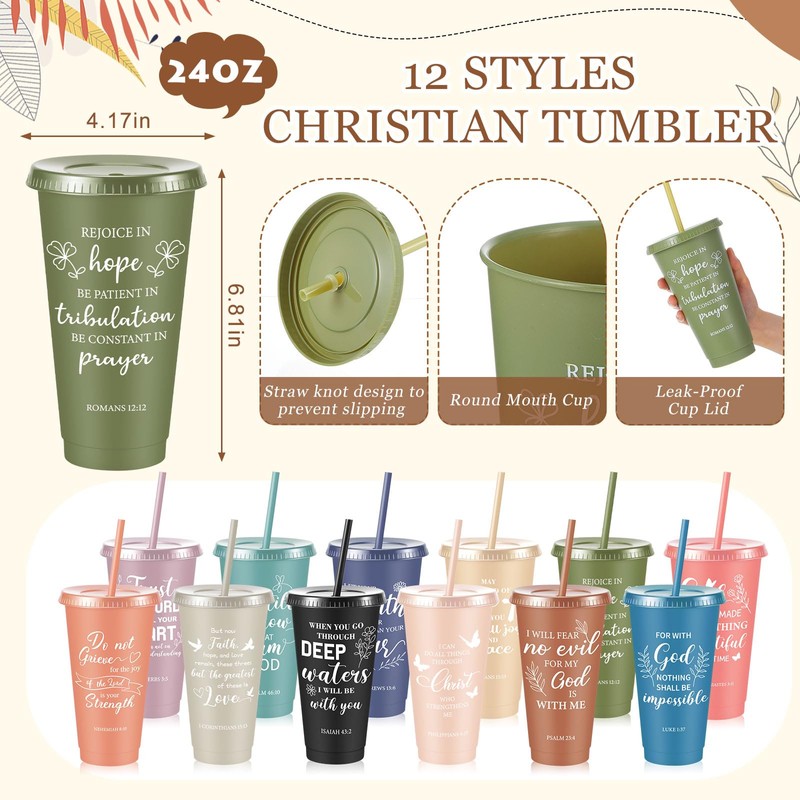 Hollowfly 12 Set / 48 Pcs Christian Church Gifts Plastic