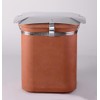 Square Chimney Cap, Silver Metal Rain Cover for Clay Chimney