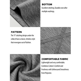 Comdecevis 2 Pack Cotton Crewneck T-Shirt Hipster Hip Hop Longline Gym Workout T Shirts for Men, M, Black/Grey