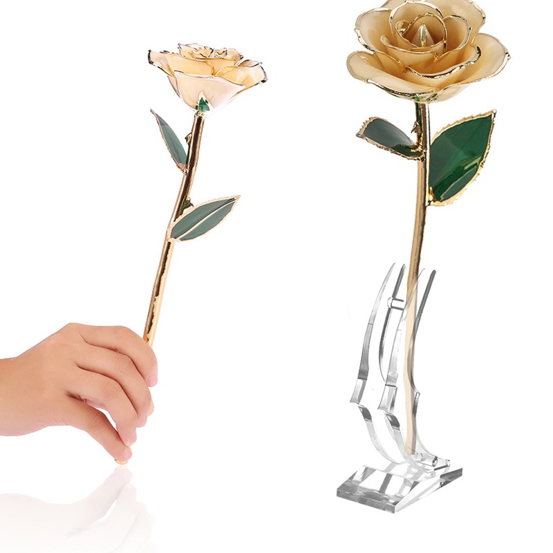 Gold Rose 24K Gold Plated Rose Gift Ornament for Birthday