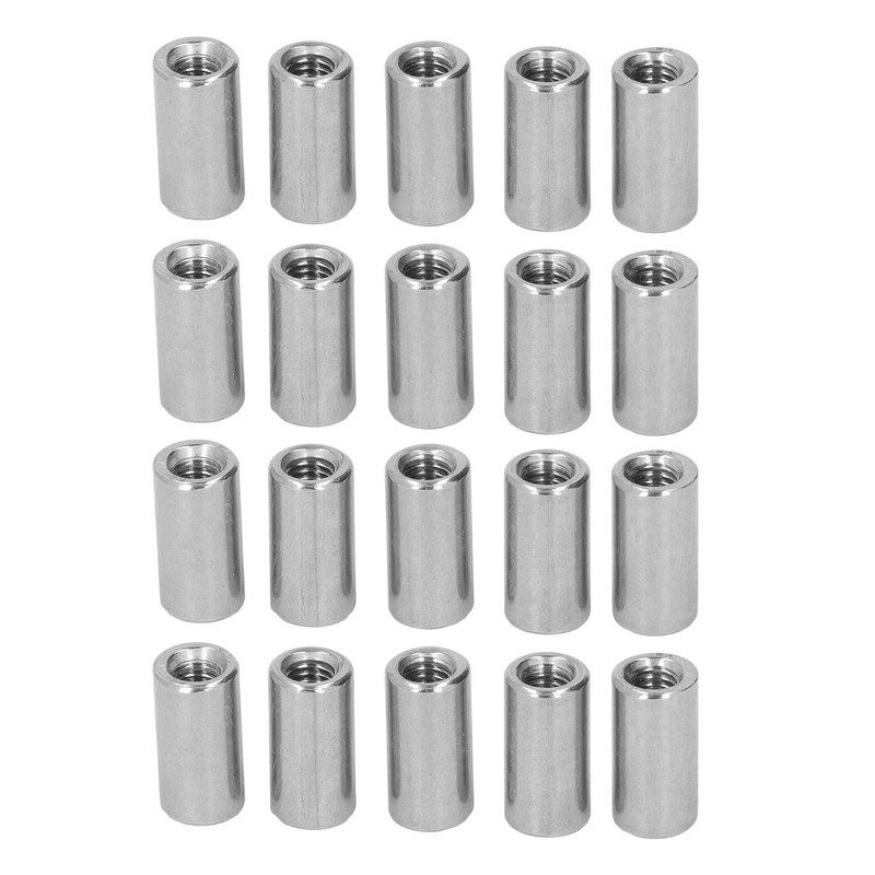 20PCS Round Coupling Nut Kit M6 X 1.0 10 L20mm