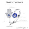 Palpitate Hamsa Evil Eye Rings Hamsa Hand of Fatima Ring