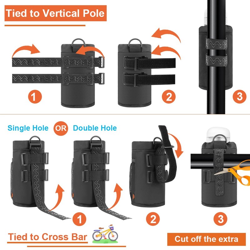 Desing Wish 24 oz Bottle Holder Bicycle Drink Holder Without