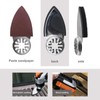 EMSea 102Pcs Oscillating Multi-Tool Finger Triangle Sanding Pads Accessories Kit