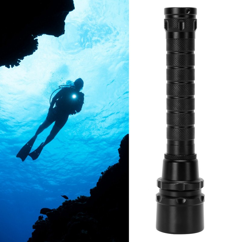 Bright Flashlight Aluminum Alloy 2000LM Long‑Range Electric Torch for Underwater