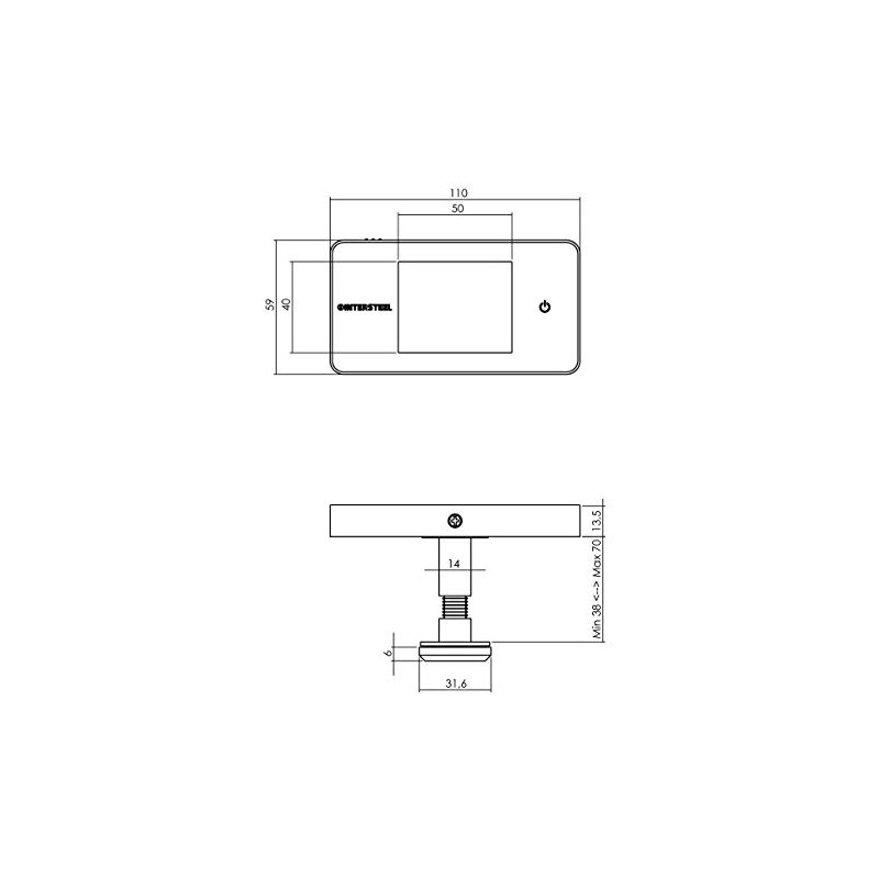 Intersteel 4055 Digital Door Viewer - Black/Silver