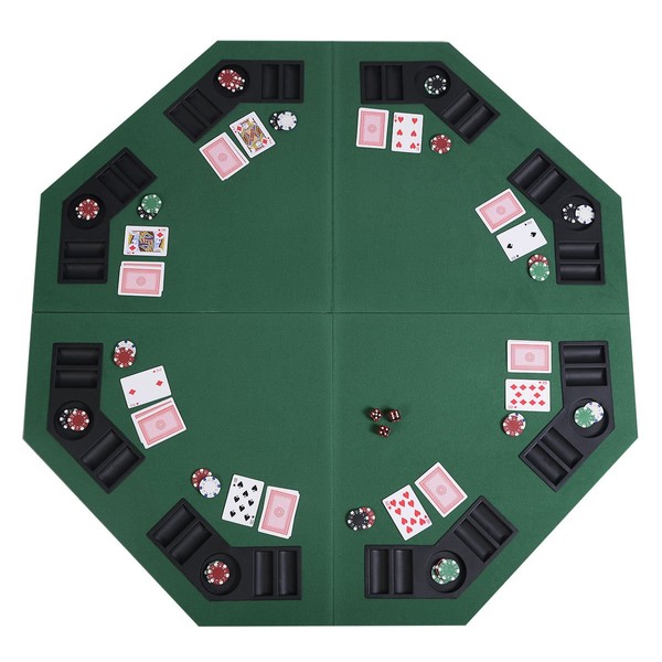 AJ SHOP 48" Green Octagon 8 Player Four Fold Folding