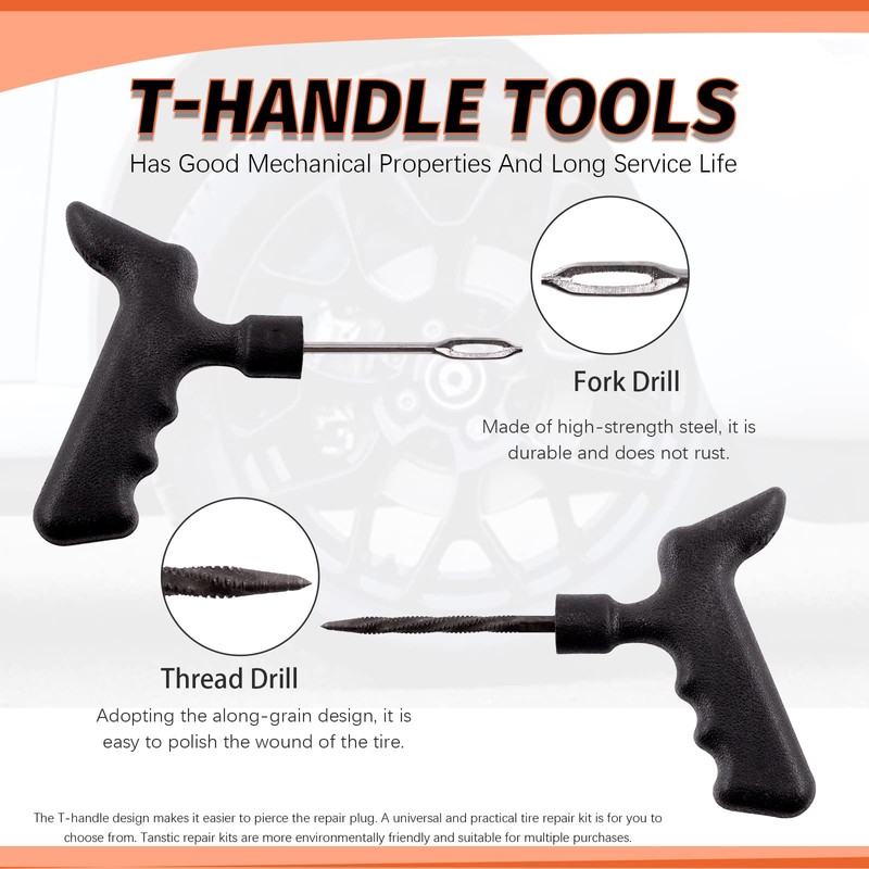 Tanstic 34Pcs Tire Repair Kit Auto Tire Plug Kit Includes