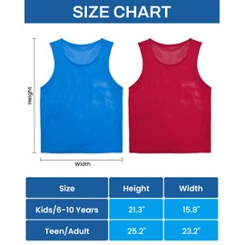 VOGRYE Pinnies Set of 12/24 Scrimmage Vests, Team Practice Sports for Child Youth/Adult, Lightweight Basketball Jersey