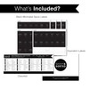 Black Spice Labels for Glass Jars, 148 Spice Jar Labels
