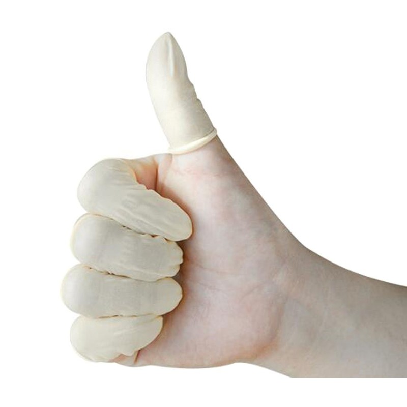Nicedmm 200 Pcs Disposable Latex White Finger Cots - Tattoo