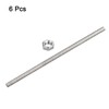 sourcing map 6 Pcs M4 x 200mm Fully Threaded Rod