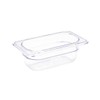 Vogue 13173 1/9 Gastronorm Container Clear Catering Food Storage Pan,