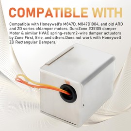 Gagsu Damper Actuator Motor Compatible with Honeywell ARD ZD M847D 2 Wire Spring Return Damper Motor Actuator，Replace M847D1004 RZ3-1M 24 Vac Damper Motors
