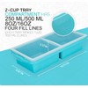 XOMOO Silicone Freezer Tray With Lid-Soup Freezer Container molds-2-cup Extra