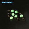 PATIKIL 0.45"x0.2" Cross-Line Fishing Swivels & Bead, 10Pcs Glow in