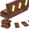 Gamekeepers Cottage gifts Scales Of Justice Wooden Dominoes Set in
