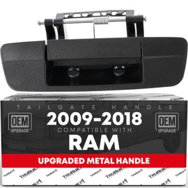 TRUBUILT1 AUTOMOTIVE Tailgate Handle Assembly- Compatible with 2009-2012 Dodge Ram 1500, 10-12 Dodge Ram 2500, 10-12 Dodge Ram 3500 - Textured Black - OEM 55397292AB-Metal, 83203, 15727, CH1915123