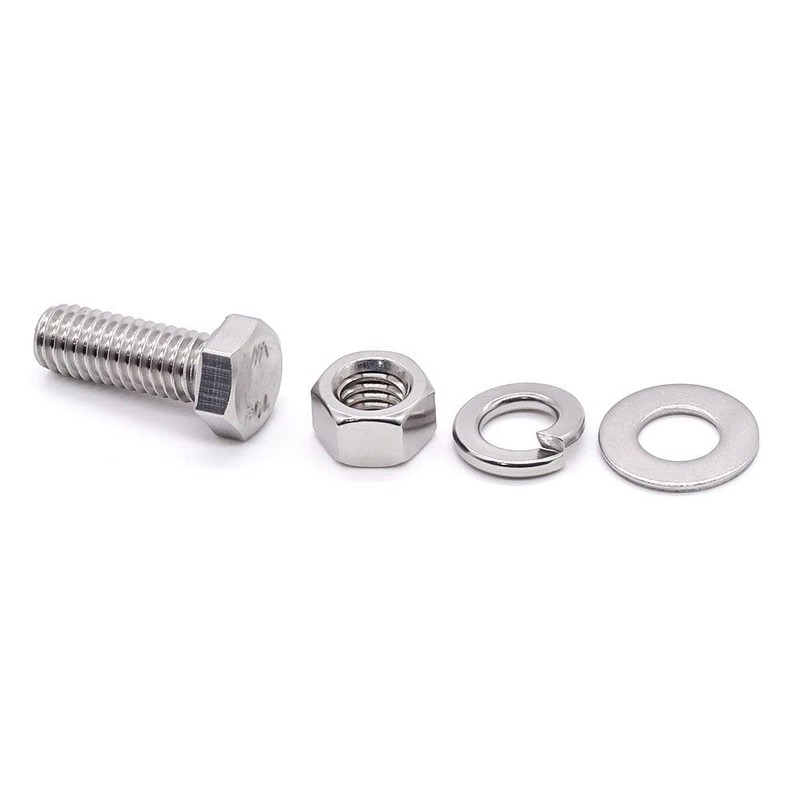 3/8-16 x 1-1/4" Hex Bolts with Hex Nuts and Flat