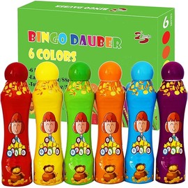 Yuanhe Bingo Daubers Dot Markers - 3 oz Paint Dotter Bingo Dabbers/Dobbers, Set of 6