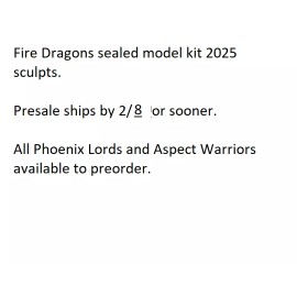 Games Workshop Fire Dragon 2025 sculpts sealed model kit PRESALE Ships 2/8 Eldar Aeldari 40K