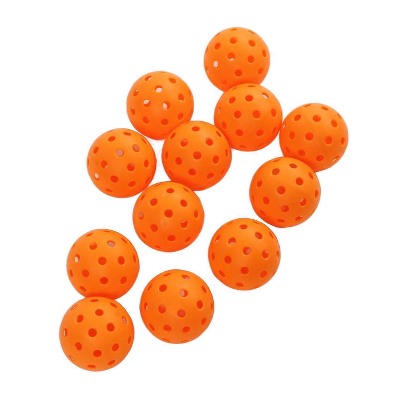 12PCS 74mm 40 Holes Pickleballs PE Plastic High Elasticity Pickleball