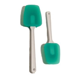 Silicone Scrapers Spatulas Set of 2 Green