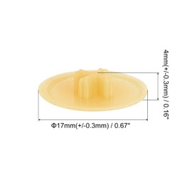 HARFINGTON Screw Cap Covers, 40pcs 17x4mm Plastic Screw Decoration Cover for Phillips Cam Fitting Nut Self-Tapping Screw, Beige