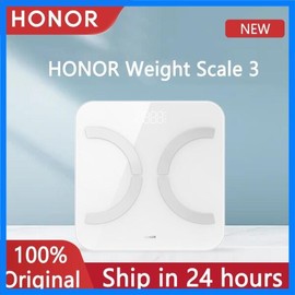 HONOR 지능형 체지방 규모 3 전자 규모 체지방 규모 체지방은 가정용 체중 감량 정밀 체지방 w라고합니다. HONOR Smart Body Fat Scale 3 Electronic Body Fat Scale for Home Use Precision Body Weight Fat Scale [01 White]