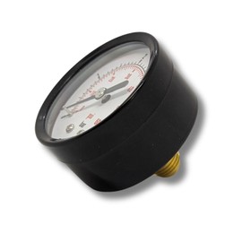 Lumonic I Pressure Gauge 0-2.5 Bar I 1/4 Inch I Class 2.5 I Rear Connection I Diameter 50 mm I Pressure Gauge I for Compressed Air and Water