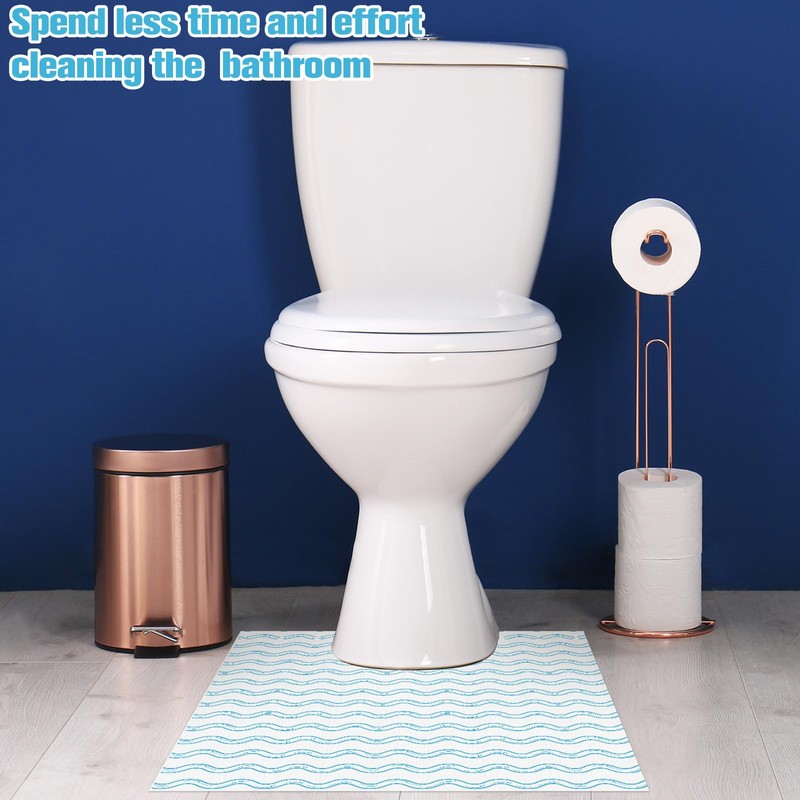 Tinideya 100 Pcs Disposable Toilet Commode Mat U Shaped Deodorizing