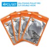 Rodeel 4 PCS Sea Fishing Rigs Pulley Rig Double &