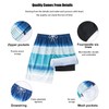 difficort Mens Swimming Trunks with Compression Liner Quick Dry Board