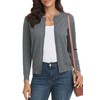 BERESIA Women's Cardigan with Buttons Classic Crew Neck Elegant, darkgray