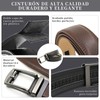 ZESTPIE 2 Piezas Cinturones Hombre Alta Calidad Automático de Hebilla