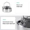Outdoor Stainless Steel Kettle Locking Handle Camping Hung Pot Portable