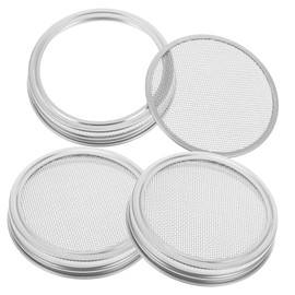 Operitacx Mason Jars Lids Sprouting Jar Kit Fine Mesh Screen Stainless Steel Sprouting Lids for Organic Sprouts